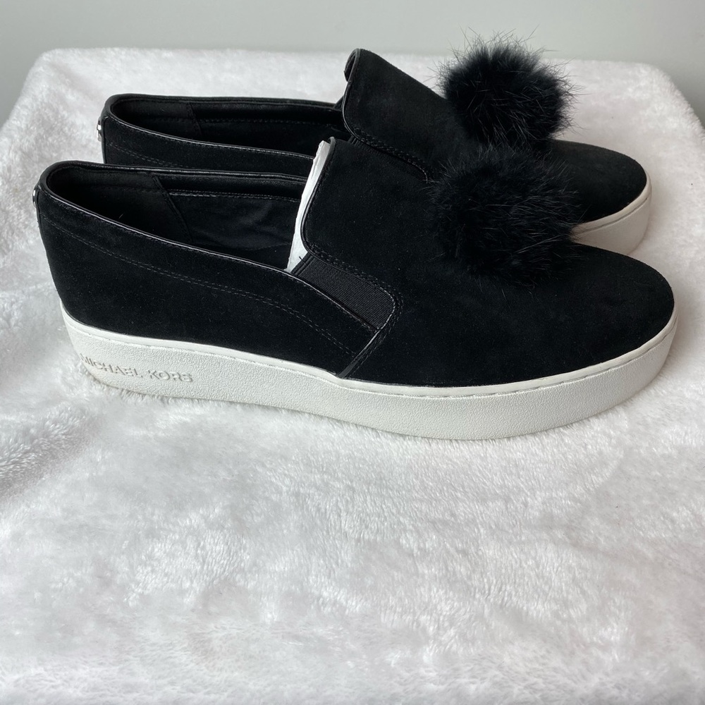 Michael Kors Trent Pom-Pom Suede Slip On Shoe